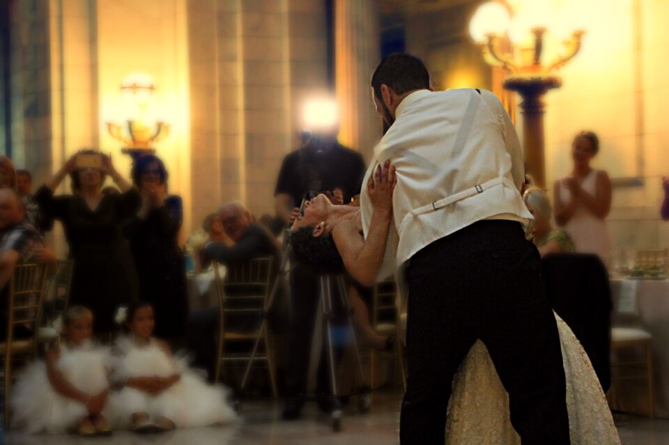 Groom dancing wedding
