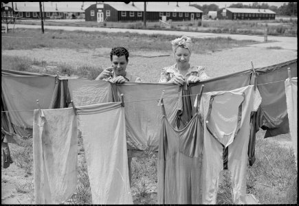 Closing of the Jerome Relocation Center, Denson, Arkansas. Laundering facilities were nil during th . . . - NARA - 539777