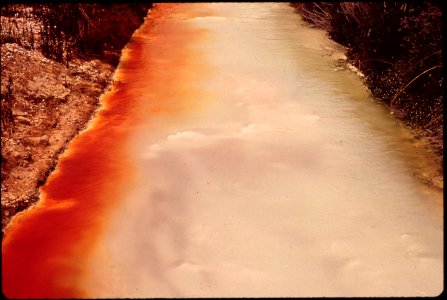 CONTAMINATED WATER IN DRAINAGE DITCH BEHIND PITTSBURG GLASS CO - NARA - 546125