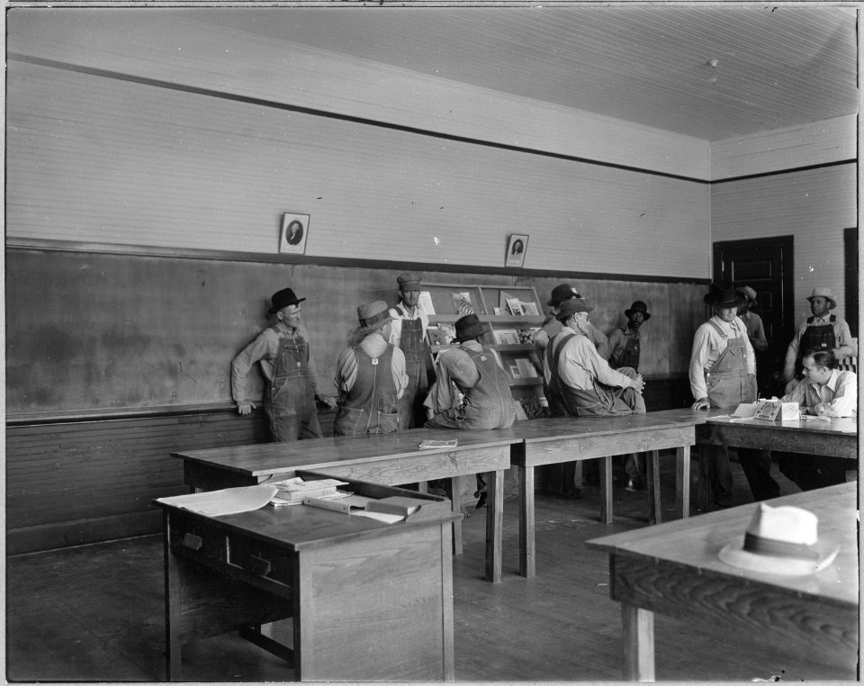 Coosa Valley, Alabama. Farmers wait in line for AAA checks - NARA - 522666