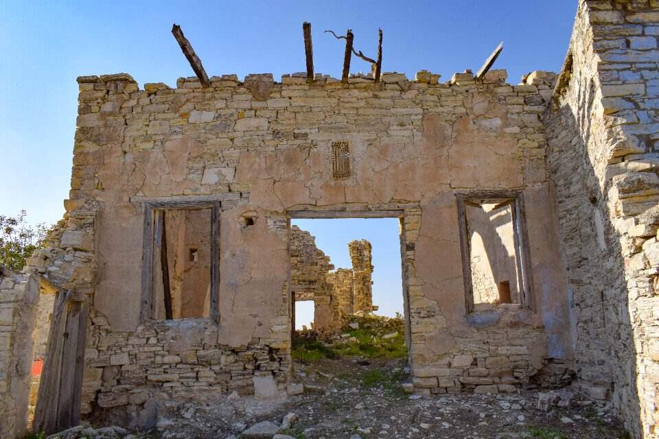 Aged weathered ruined