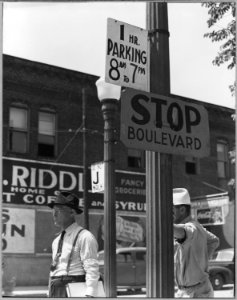 Coosa Valley, Alabama. New traffic signs in Talladega - NARA - 522648