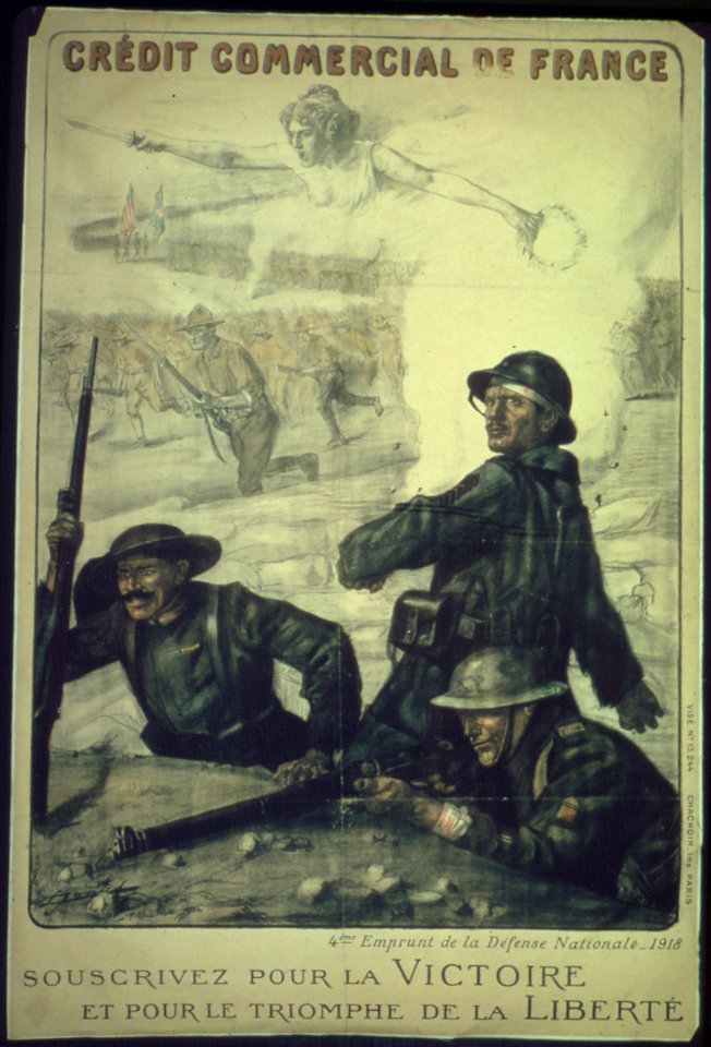Credit Commercial de France. Souscrivez Pour la Victoire et Pour le Triomphe de la Liberte. 4eme Emprunt de la Defense - NARA - 512456
