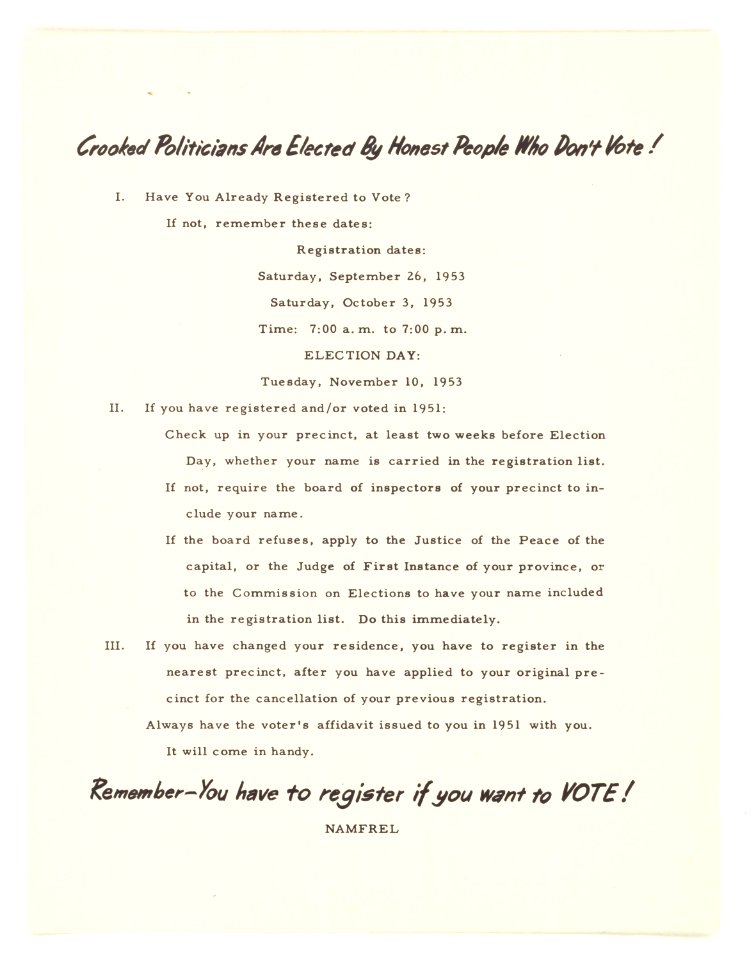 Crooked Politicians are Elected by the People Who Don't Vote - NARA - 5730044