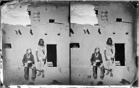Curbsites (^) of the Zuni Pueblos Albino and Zuni Indians New Mexico 1873 - NARA - 519774