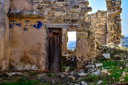 Aged weathered ruined