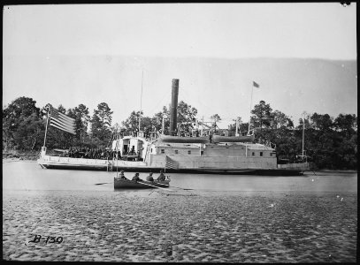 Commodore Barney, starboard stern quarter, on James River, 1863 - NARA - 524850 photo