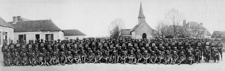 Company B-113th Infantry-American Expeditionary Forces-France. Richards Film Service Inc., 04-1919 - NARA - 533262 photo