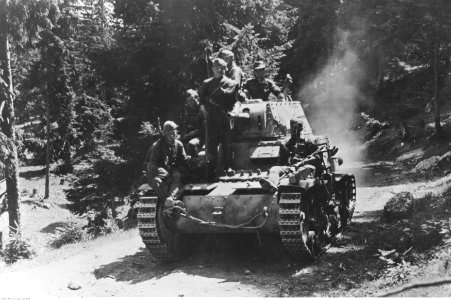 Czołg niemiecki w pościgu za partyzantami w górach Bośni (2-556) photo