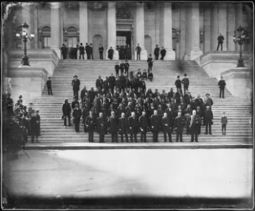 Dakota delegation on steps of the U.S. Capitol Building. - NARA - 523640