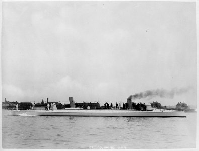 Cushing (Torpedo Boat 1). Starboard side, 1891 - NARA - 512898