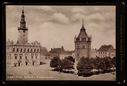 Culm, Rathaus u. Wasserthurm. ca 1895 (71414280)