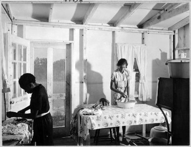 Coosa Valley, Alabama. Interior of FSA temporary home occupied by (African-American) tenant. - NARA - 522641 photo