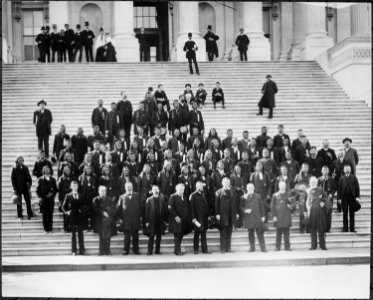 Dakota delegation on steps of the U.S. Capitol Building. - NARA - 523641