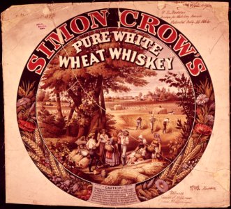 Design Patent for Simon Crow's Pure White Wheat Whiskey Label - NARA - 305884