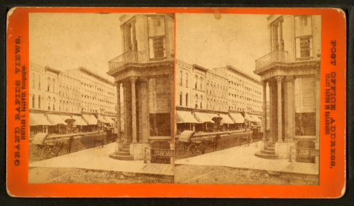 Corner of Aldrich Block and (surrounding area), by Baldwin, Schuyler C. (Schuyler Colfax), 1823-1900