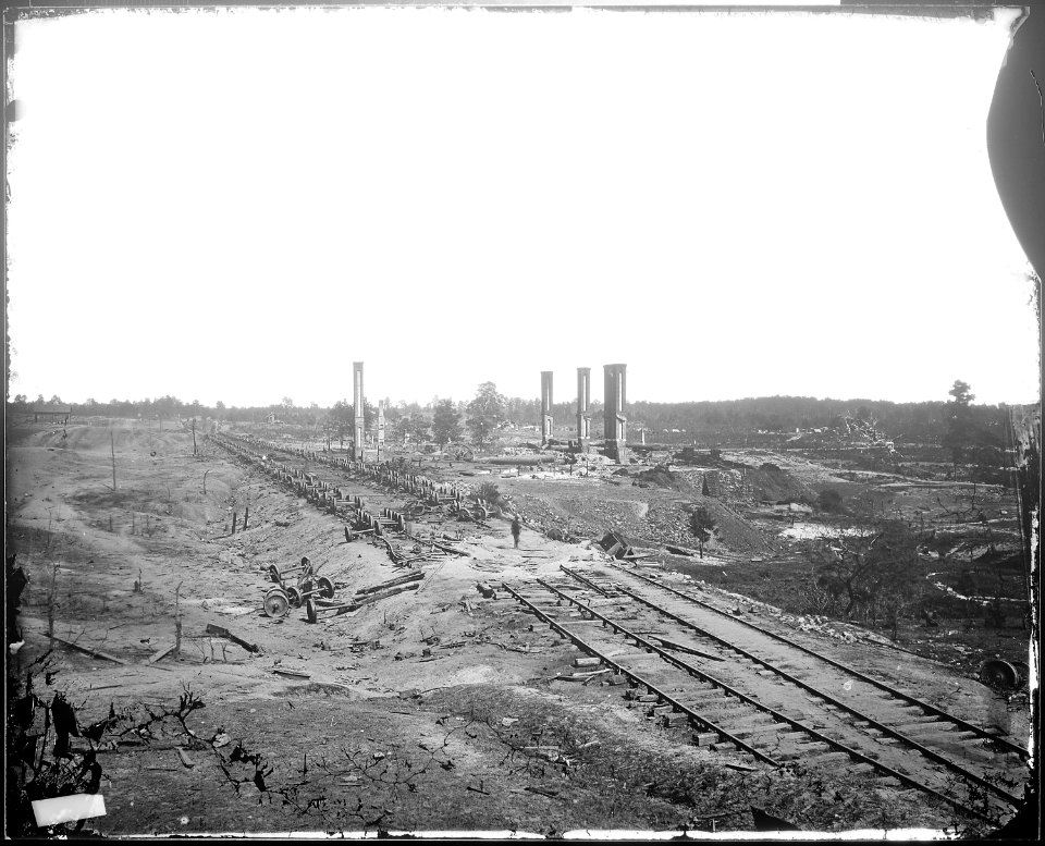 Destruction of Hood's ordnance train, Ga., 1864 - NARA - 528899