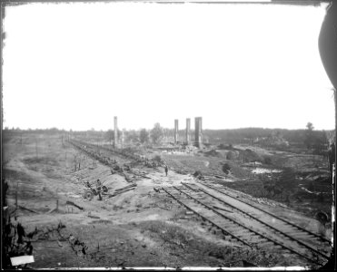 Destruction of Hood's ordnance train, Ga., 1864 - NARA - 528899