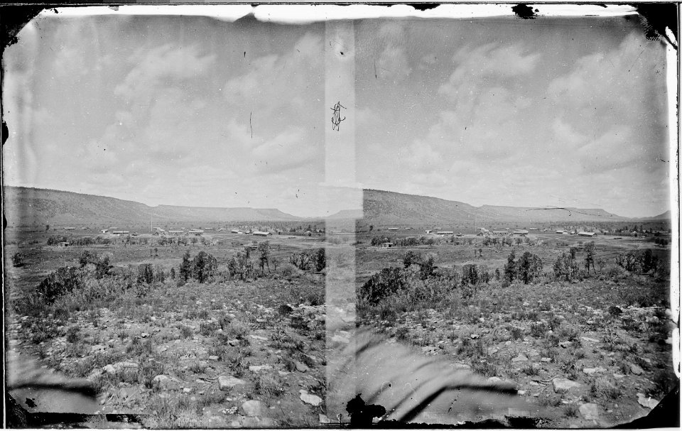 Distant view of Camp Apache, Arizona 1873 - NARA - 519734