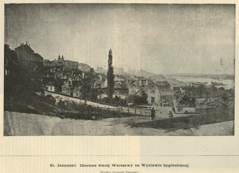 Diorama „Starej Warszawy” na wystawie higienicznej - (Według fotografii Karolego) (61371)