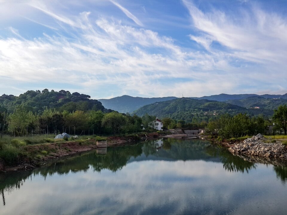 Reflection clouds nature