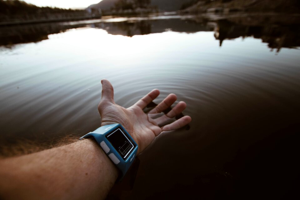 Palm watch wristwatch