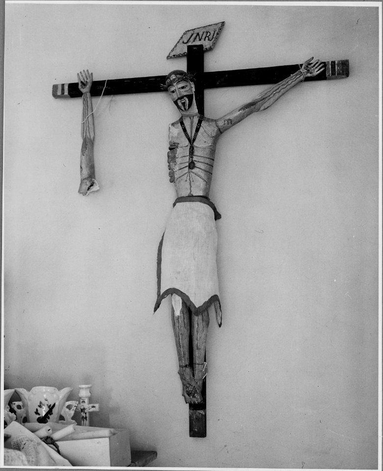 El Cerrito, San Miguel County, New Mexico. El Cerrito is of course a Catholic village, and the chur . . . - NARA - 521223