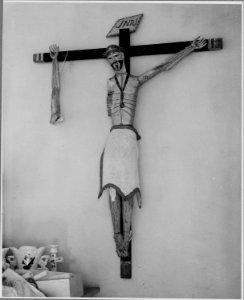 El Cerrito, San Miguel County, New Mexico. El Cerrito is of course a Catholic village, and the chur . . . - NARA - 521223