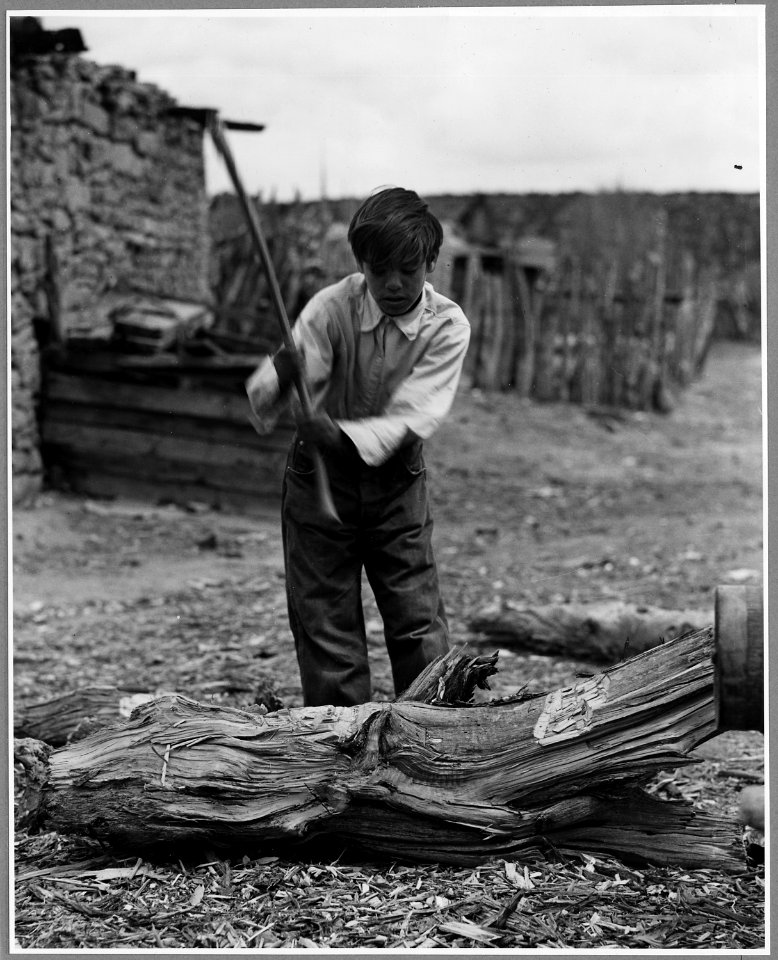 El Cerrito, San Miguel County, New Mexico. Firewood is used in considerable quantities all through . . . - NARA - 521191