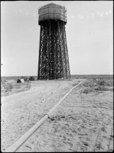 Eden, Idaho. One of the several water towers which serves the Minidoka War Relocation Authority center. - NARA - 538293