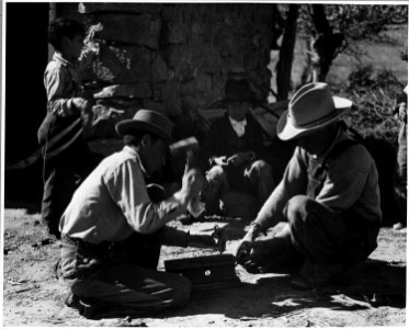 El Cerrito, San Miguel County, New Mexico. Making an iron wagon part. - NARA - 521198