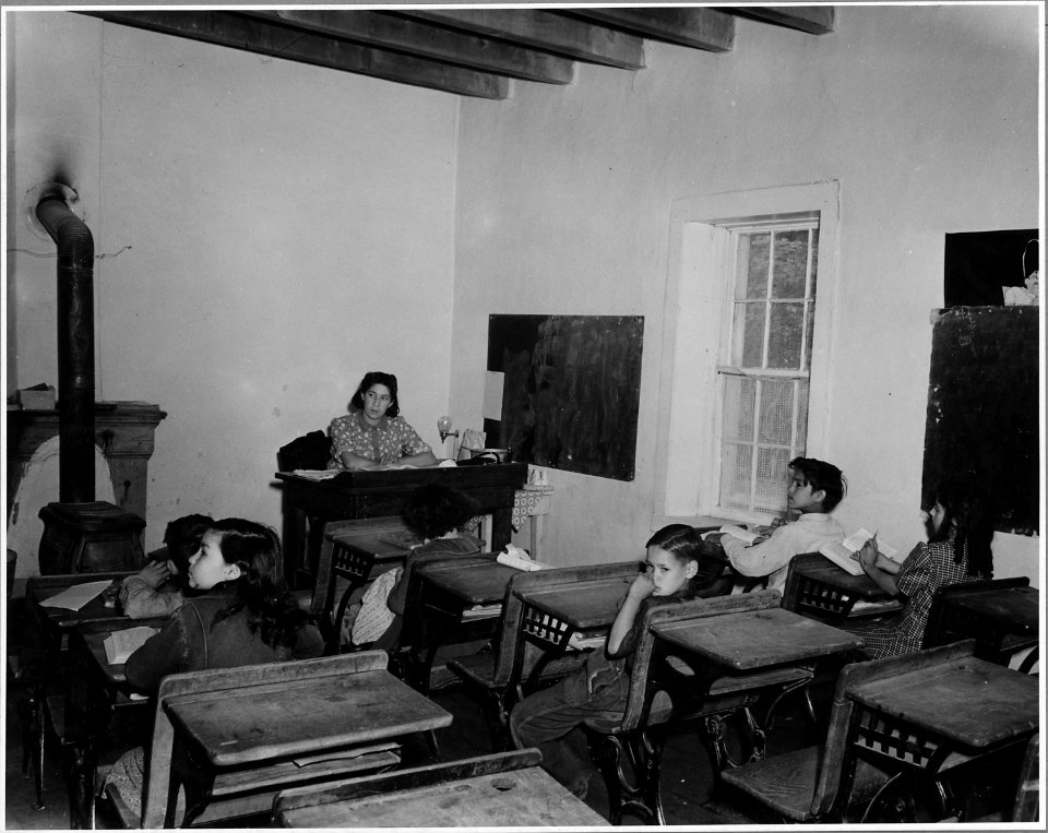 El Cerrito, San Miguel County, New Mexico. The school at El Cerrito is poorly designed and not well . . . - NARA - 521227