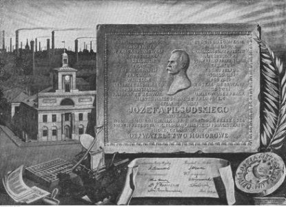 Dyplom honorowego obywatelstwa miasta Łodzi wystawiony dla Naczelnika Państwa Józefa Piłsudskiego (22-395-1)