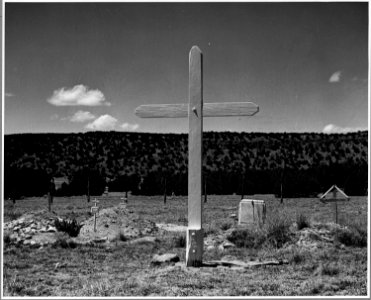 El Cerrito, San Miguel County, New Mexico. El Cerrito is of course a Catholic village, and the chur . . . - NARA - 521225