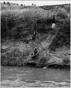 El Cerrito, San Miguel County, New Mexico. Recreation is confined to dances, trips to town, fishing . . . - NARA - 521232 photo