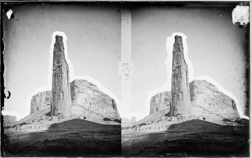 Explorer's Column, Canyon De Chelle 900 feet, Arizona 1873 - NARA - 519738