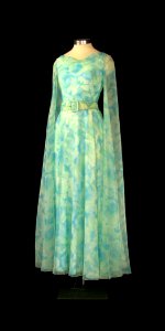 First Lady Betty Ford's pale blue and green gown photo