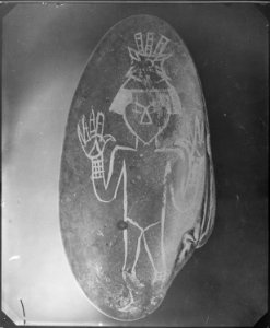 Fake ancient shell painting from Key Marco, Fla - NARA - 523685