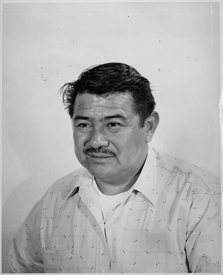 Fisher, McKinley, a Chemehuevi employed by the Indian Service at Colorado Agency, Arizona, bust-length, full-face, 1957 - NARA - 519154