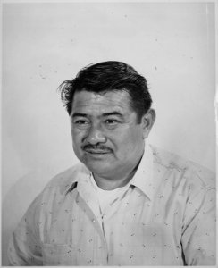 Fisher, McKinley, a Chemehuevi employed by the Indian Service at Colorado Agency, Arizona, bust-length, full-face, 1957 - NARA - 519154