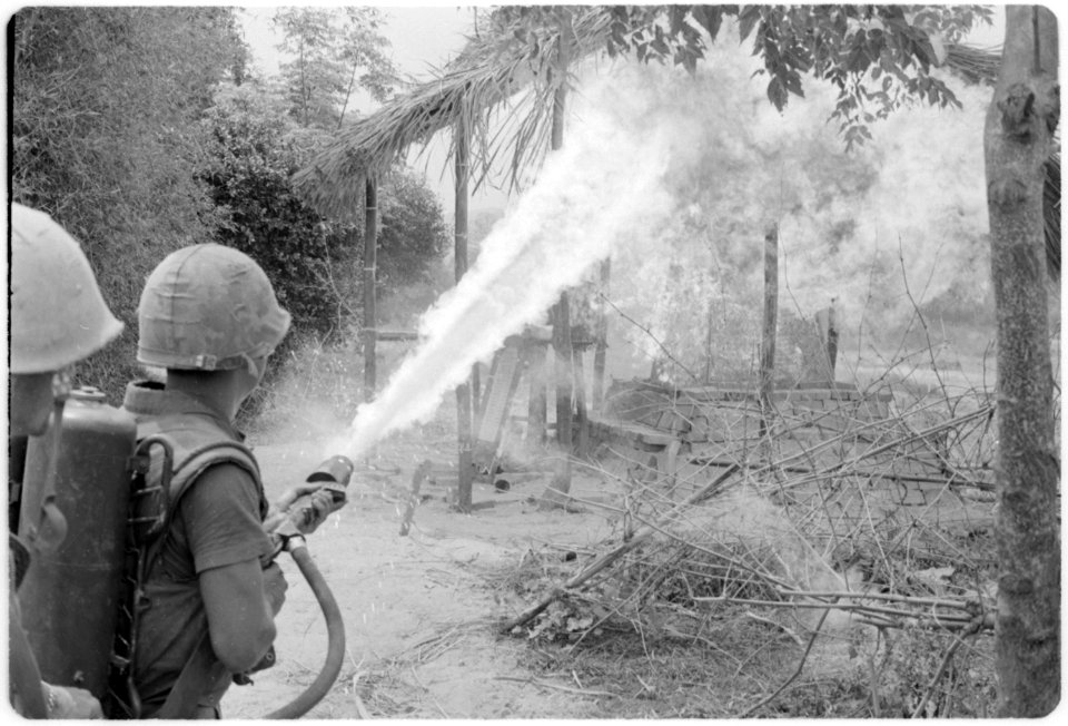 Flame Thrower. Operation New Castle. - NARA - 532488