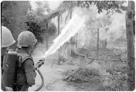 Flame Thrower. Operation New Castle. - NARA - 532488
