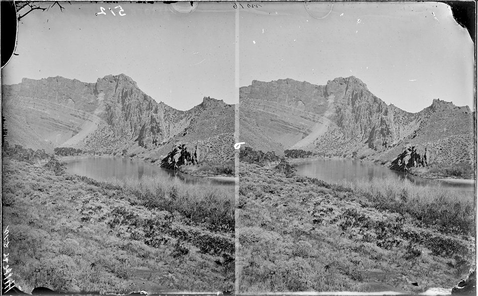 Flaming Gorge. Green River, Utah. Just inside entrance which is at the right, looking downstream. - NARA - 517846