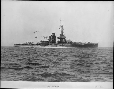 Florida (BB30). Starboard beam, underway, 06-04-1927 - NARA - 512975