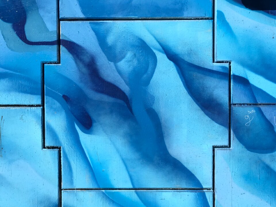 Painting blue wall blue painting
