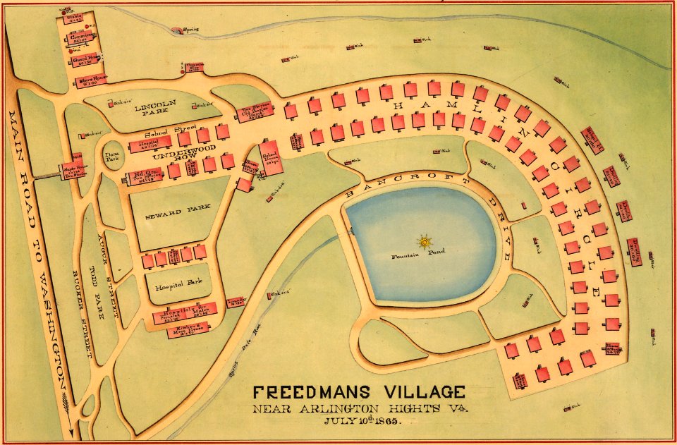 Freedmans Village near Arlington Hights, Va., July 10th, 1865. Genl. (ground) Plan No. 9. - NARA - 305826 (cropped)