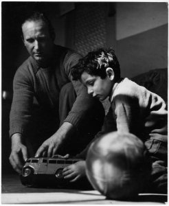 France. Nicolas Derybalsky, Marseille dockworker, has practically no money to spare for clothes or furniture and he... - NARA - 541666