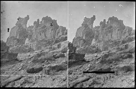 Freaks of erosion. Title Dellenbaugh used in the The Romance of the Colorado River. Old nos. 306, 398., 1871 - 1878 - NARA - 517828 photo