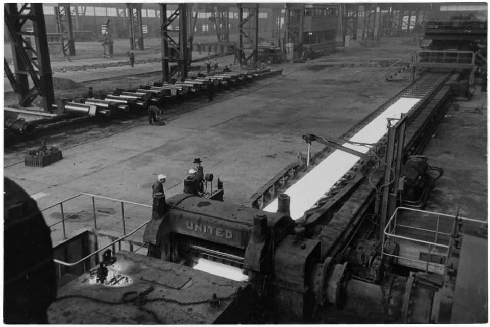 France. Note in background, ramp built over the strip for workmen to cross back and forth. On left side of the... - NARA - 541678 photo