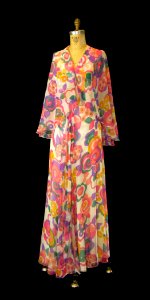 First Lady Betty Ford's colorful chiffon silk gown photo